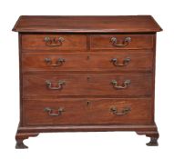 ϒ A George III mahogany and inlaid chest of drawers