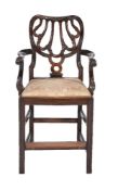 A George II style mahogany child's high armchair