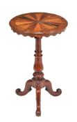 ϒ A Victorian mahogany and specimen parquetry tripod table