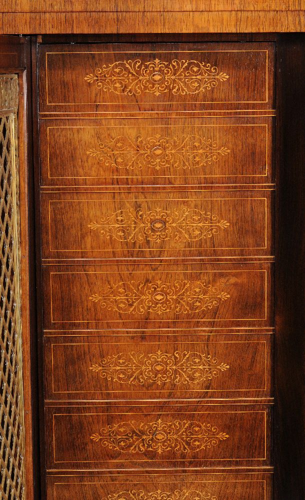 ϒ A Charles X rosewood and marquetry cabinet - Image 8 of 13