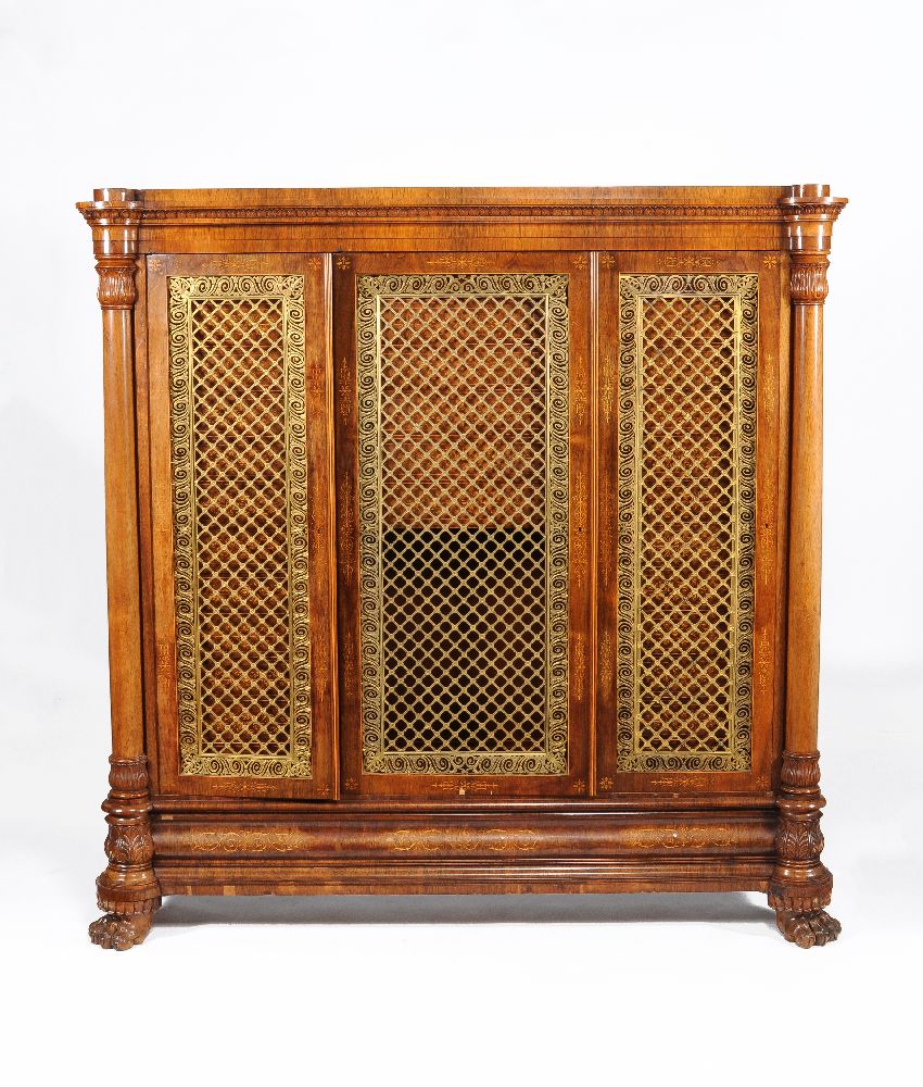 ϒ A Charles X rosewood and marquetry cabinet