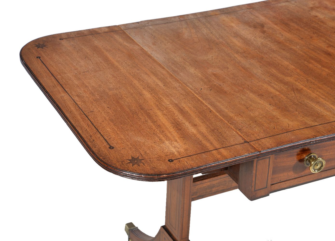 ϒ A Regency mahogany and ebony strung sofa table - Image 2 of 5