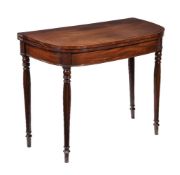 A Regency mahogany folding tea table