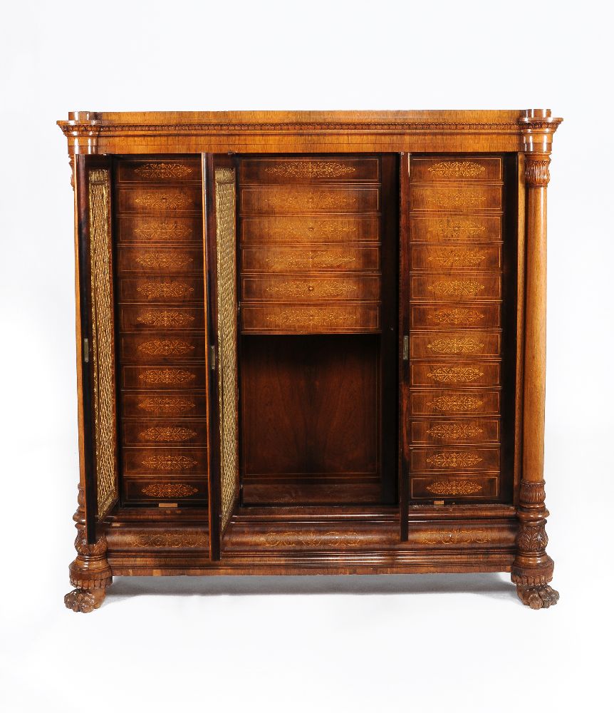 ϒ A Charles X rosewood and marquetry cabinet - Image 2 of 13