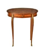 ϒ A mahogany and kingwood oval occasional table