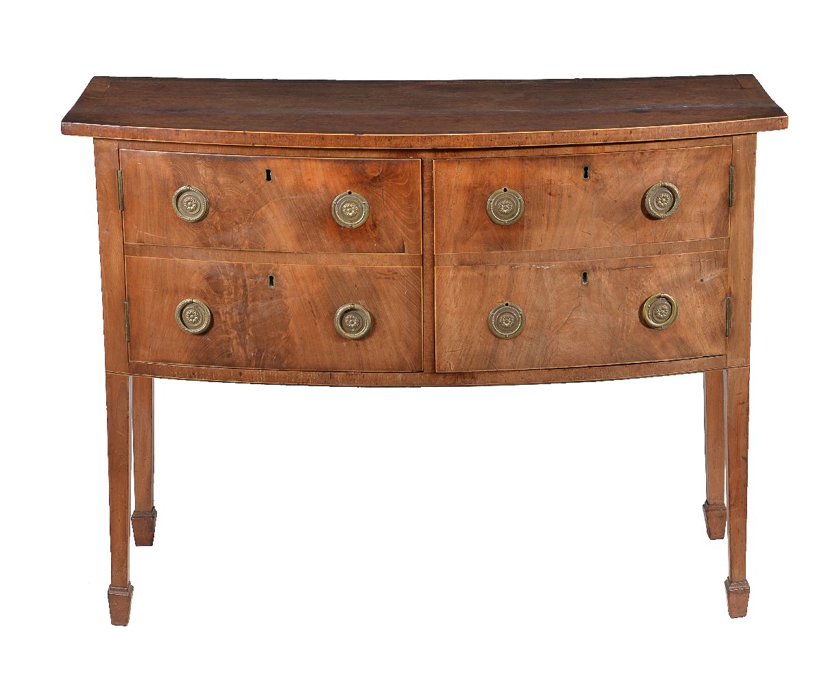 A George III mahogany and line inlaid sideboard