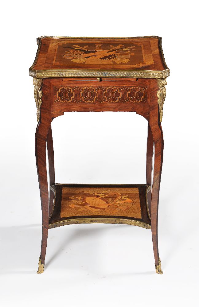 ϒ A French kingwood, specimen marquetry and gilt metal mounted occasional table - Image 2 of 5