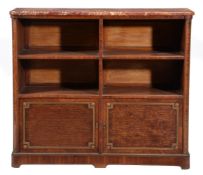 ϒ A French kingwood and gilt metal mounted open bookcase