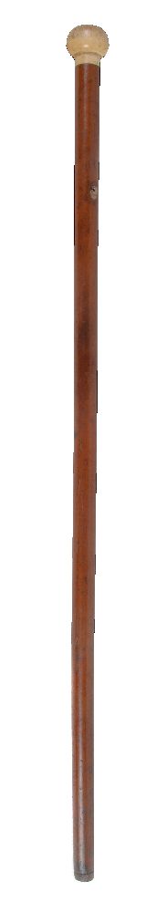 ϒ An ivory mounted malacca novelty erotic stanhope walking stick - Image 2 of 3