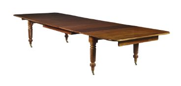 A William IV mahogany extending dining table