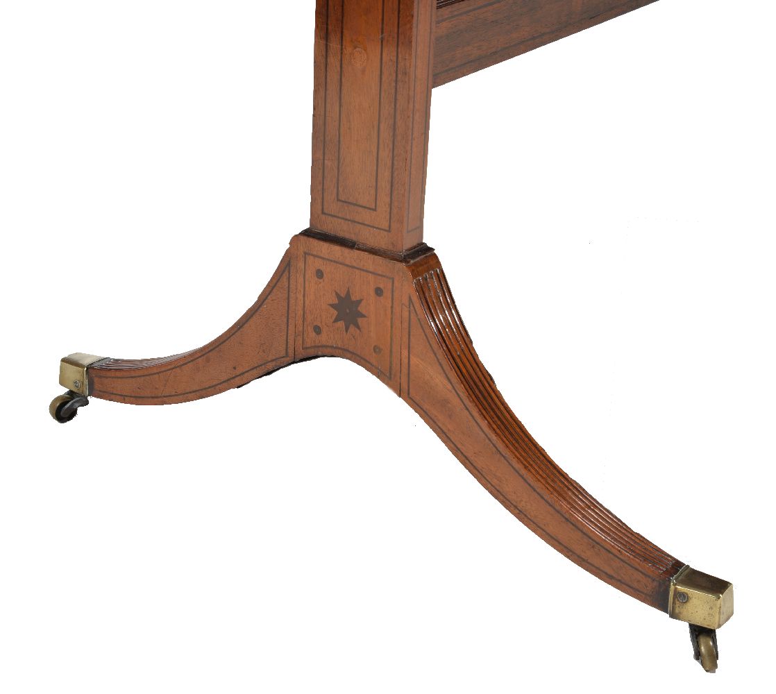 ϒ A Regency mahogany and ebony strung sofa table - Image 5 of 5