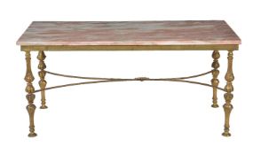 A gilt metal low table