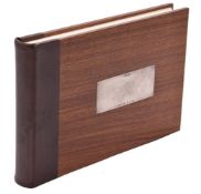 David Linley, An American walnut and silver mounted guestbook
