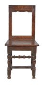 A William III oak child's chair