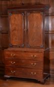 A George III mahogany estate cabinet, circa 1780