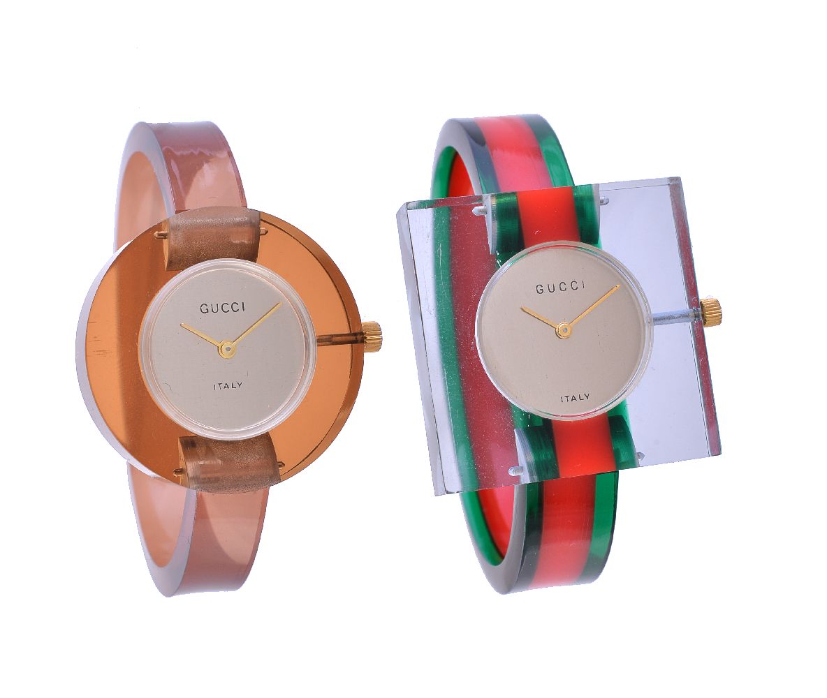 Gucci,Lady's acrylic bracelet watch