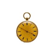 Unsigned,Gold coloured open face slim line pocket watch