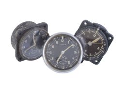 Group of three Kienzle 8 Day Aircraft Clocks