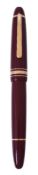 Montblanc, Meisterstuck 146, a burgundy fountain pen