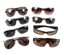 A collection of sunglasses from fashion brands