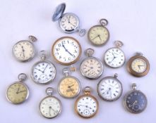 A large collection of pocket watches