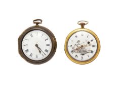 ϒ William Hughes, London, Gilt metal and tortoiseshell pair cased pocket watch