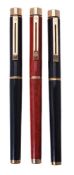 Sheaffer, Targa, two black and a red fountain pen