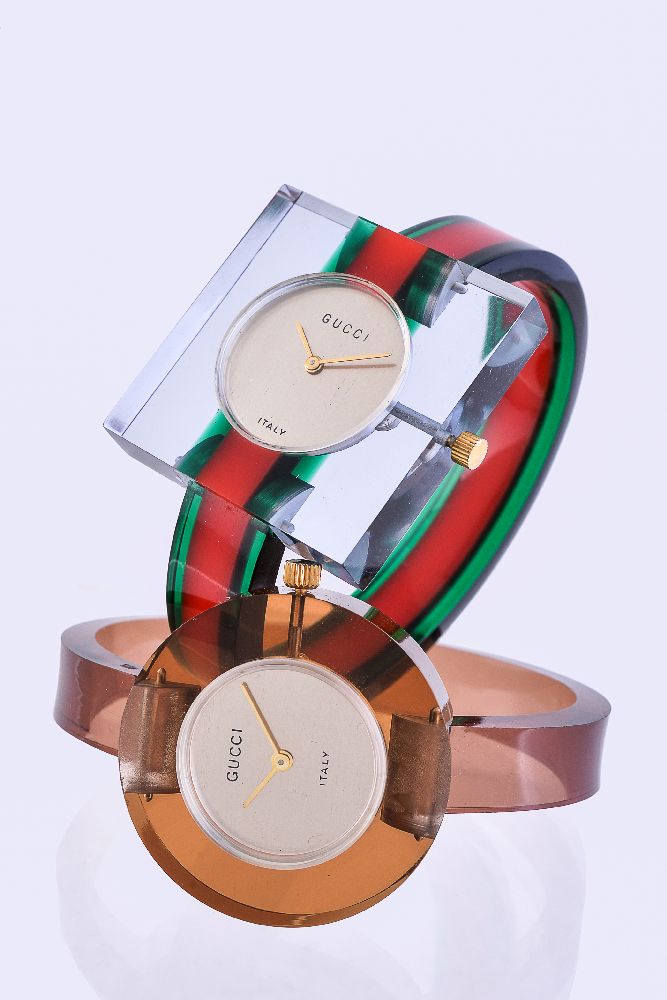 Gucci,Lady's acrylic bracelet watch - Image 4 of 4