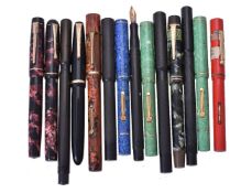 Onoto, a collection of fourteen fountain pens