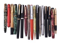 A collection of seventeen pens
