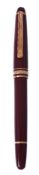 Montblanc, Meisterstuck 144, a burgundy fountain pen