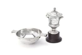 A silver small cup and cover by Martin Hall & Co. Ltd