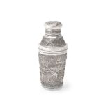 An Indian silver cocktail shaker