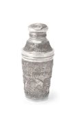 An Indian silver cocktail shaker