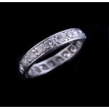 A diamond eternity ring