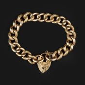A late Victorian gold curb link bracelet