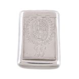 A George III silver curved rectangular snuff box by William Boot