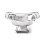 An Italian silver oblong pedestal dish by Cacchione Bros
