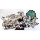 An accumulation of silver plate