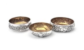 Three Italian silver coloured serving bowls