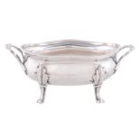 A George III silver oval sauce tureen with cover lacking by Thomas Harper I