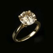 A diamond single stone ring