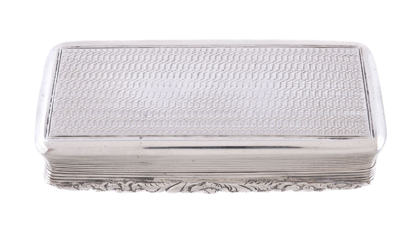 A George IV silver rectangular snuff box by Nathaniel Mills - Image 2 of 3