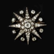 A late Victorian diamond star brooch