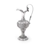 An Italian silver ewer and stand