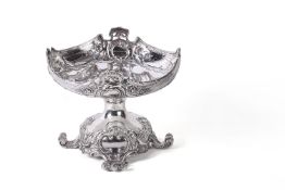 An Austro-Hungarian silver pedestal centre piece