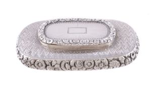 A George IV silver oblong snuff box by Joseph Willmore