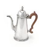 A silver straight-tapered coffee pot by S. J. Phillips Ltd