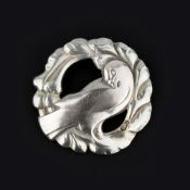 A silver Dove brooch by Kristian Mohl-Hansen for Georg Jensen