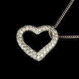 A diamond heart pendant